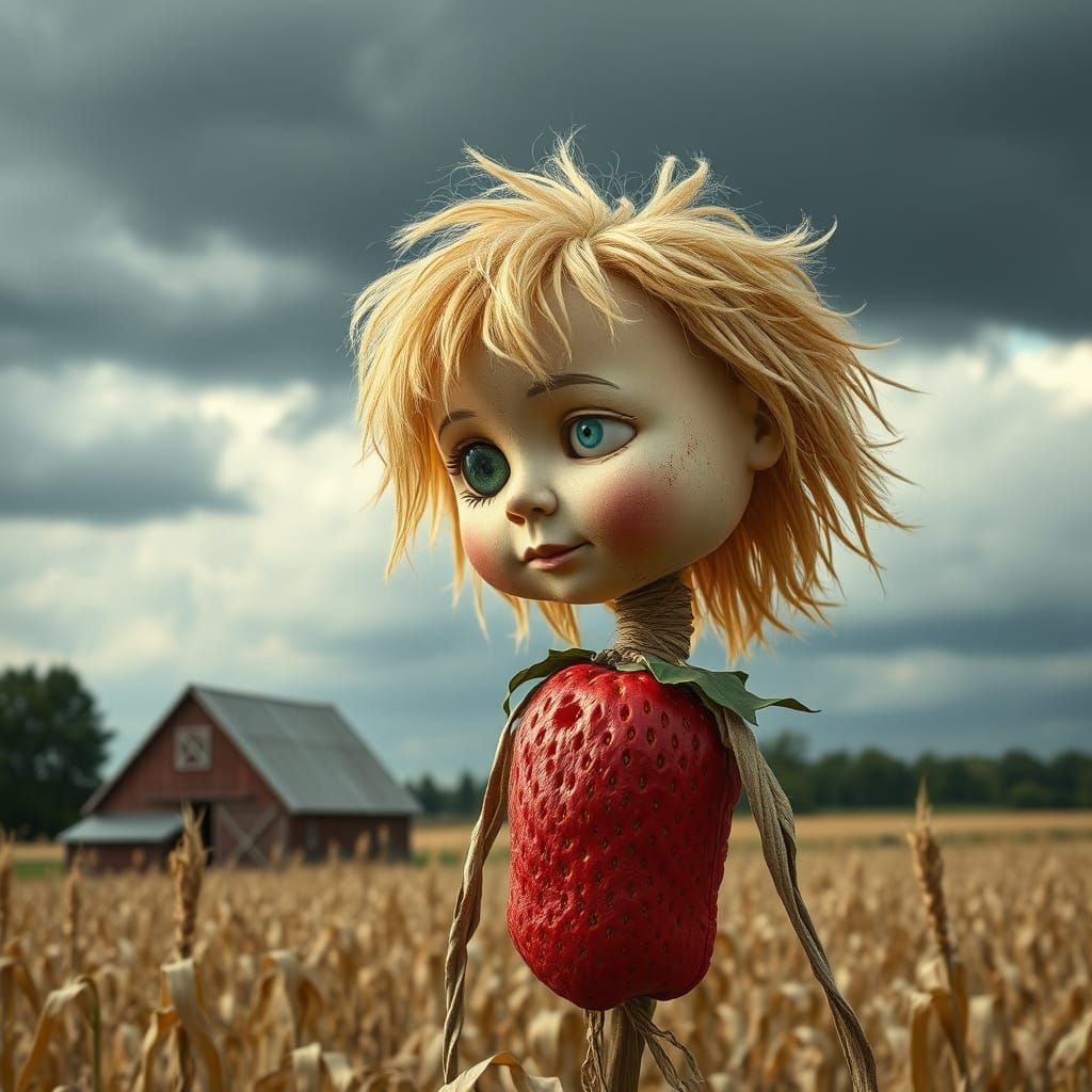 strawberry scarecrow