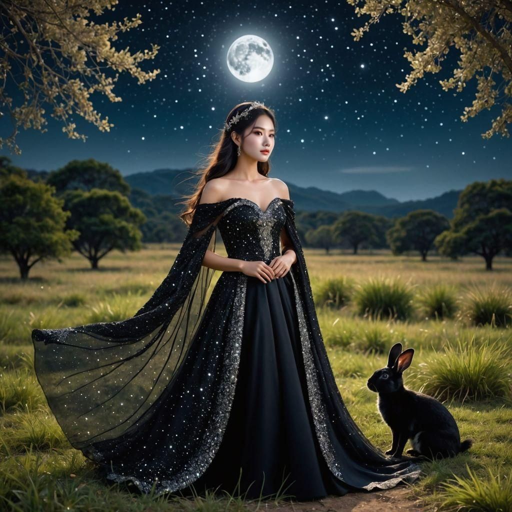 Mystical Thai Harengon Under a Starry Moon