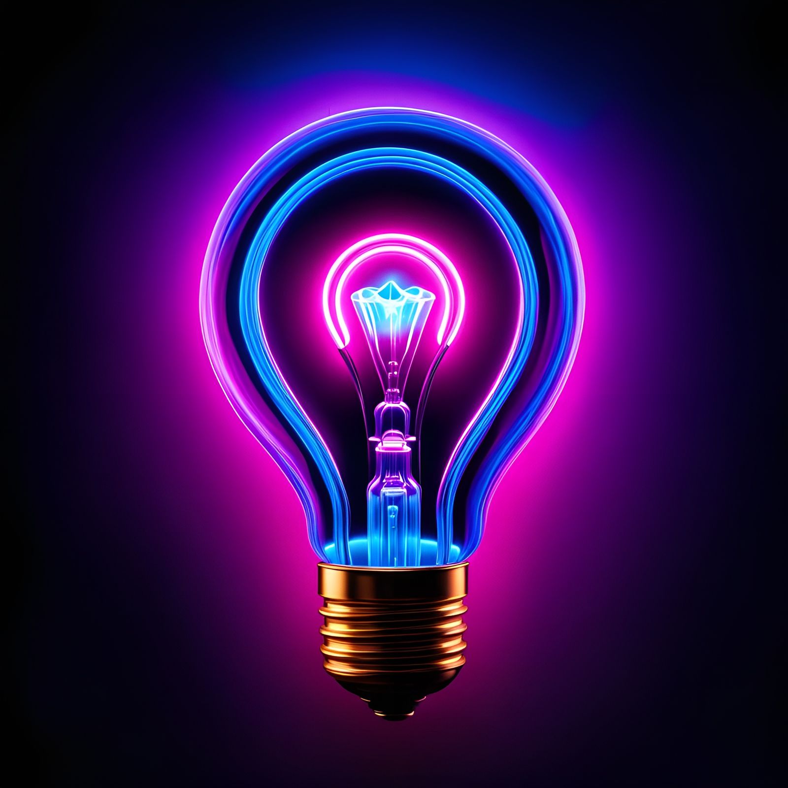 Bioluminescent Lightbulb in Kirlian Photography Style