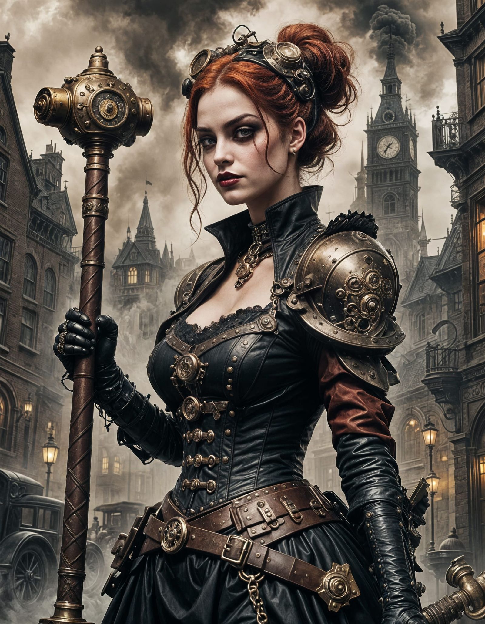 Steampunk Harley Quinn in Gotham by Gaslight