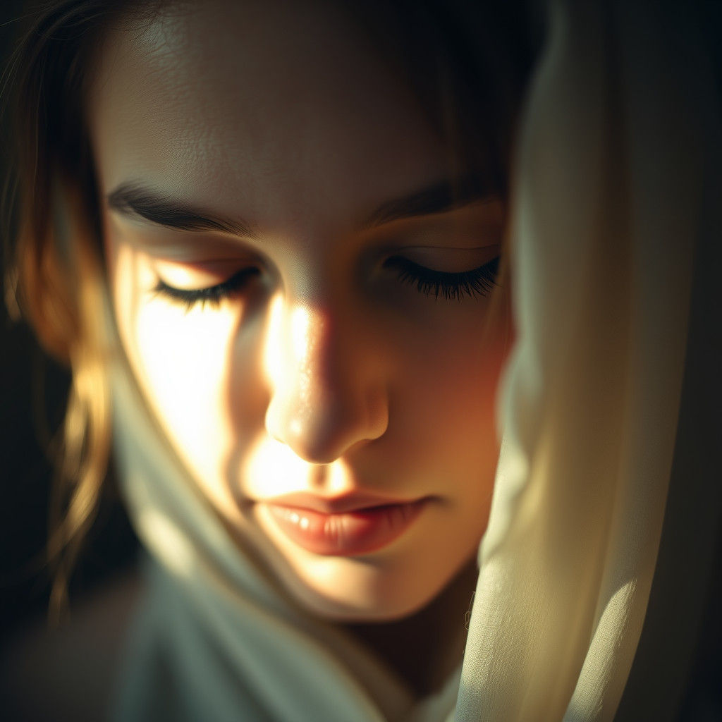 Serene Woman Portrait in Golden Light