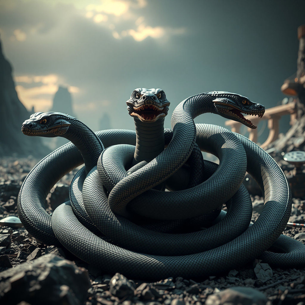 Serpents in Sci-Fi Biomechanical Setting