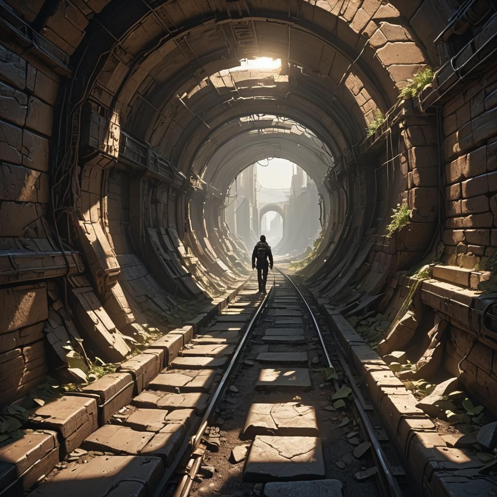 Surreal Tunnel Window Concept Art