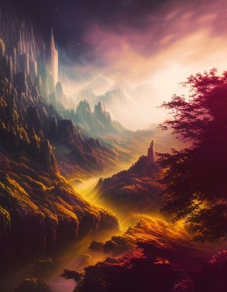 Mystical Persian Cat in Dark Fantasy Underworld