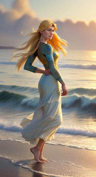 Valkyr Sturmwind: Viking Warrior in Mystic Impressionism Sty...