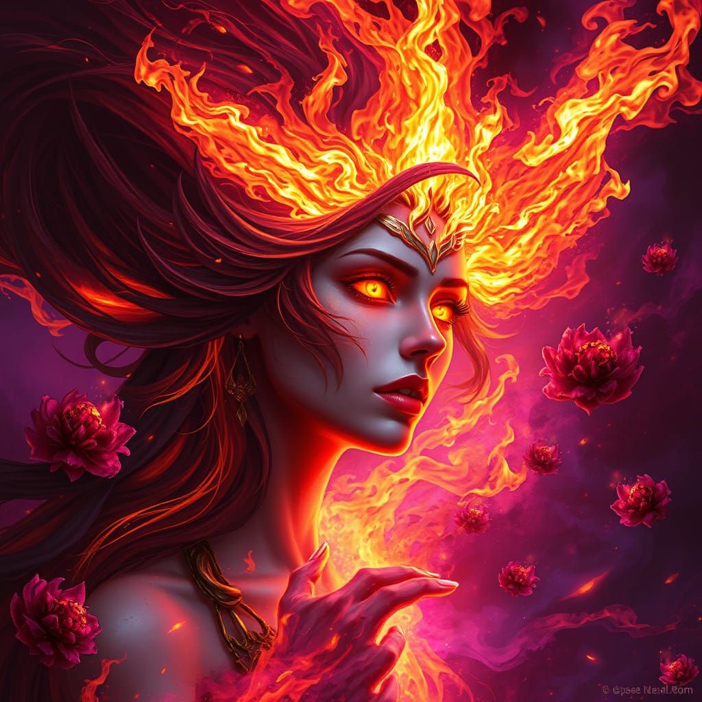She was born from the last spark of a dying volcano.