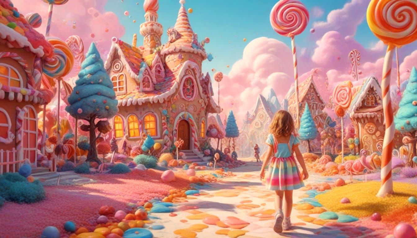 Imaginative Candy Land Landscape