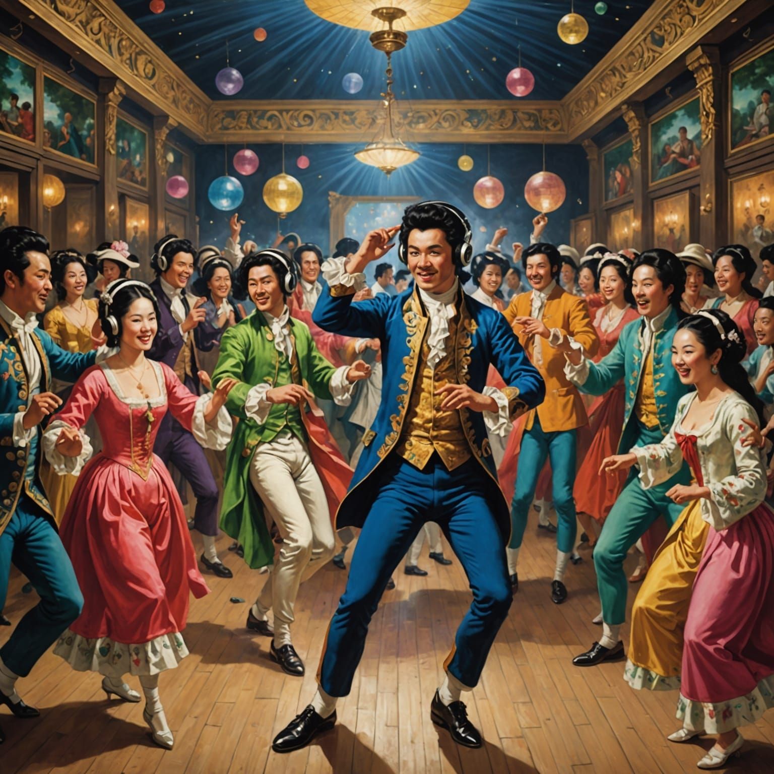 18th Century Disco in Whimsical Asian Style