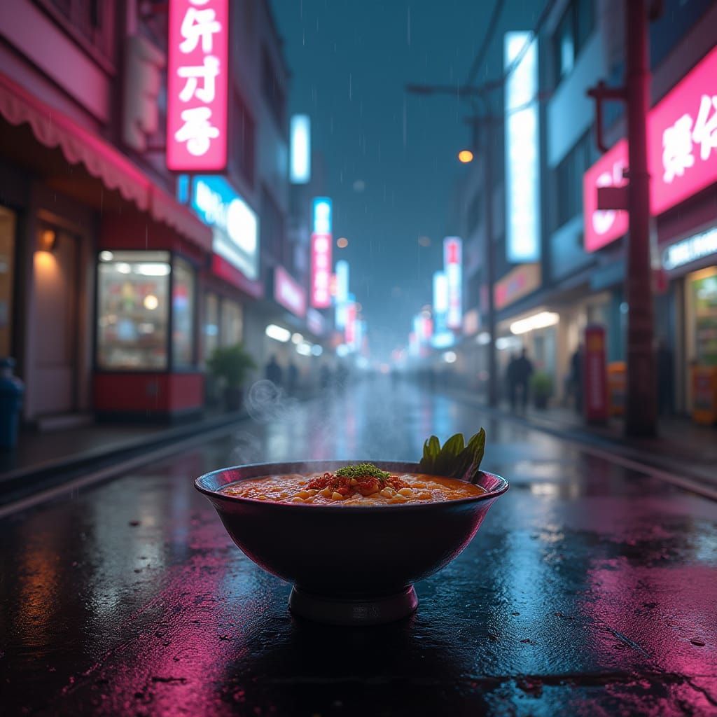 Cyberpunk Ramen in Neon City