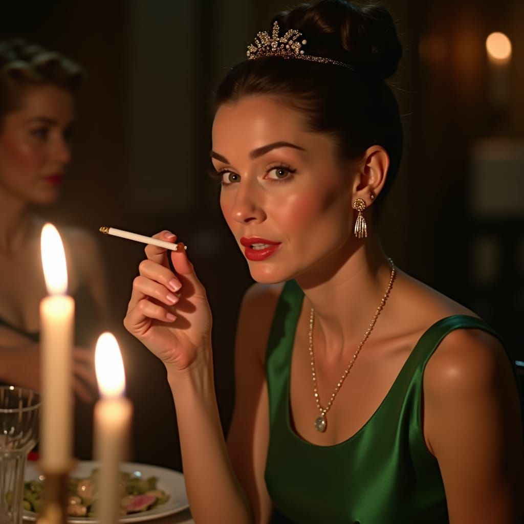 Audrey Hepburn as Holly Golightly, Hyperrealistic Close-Up