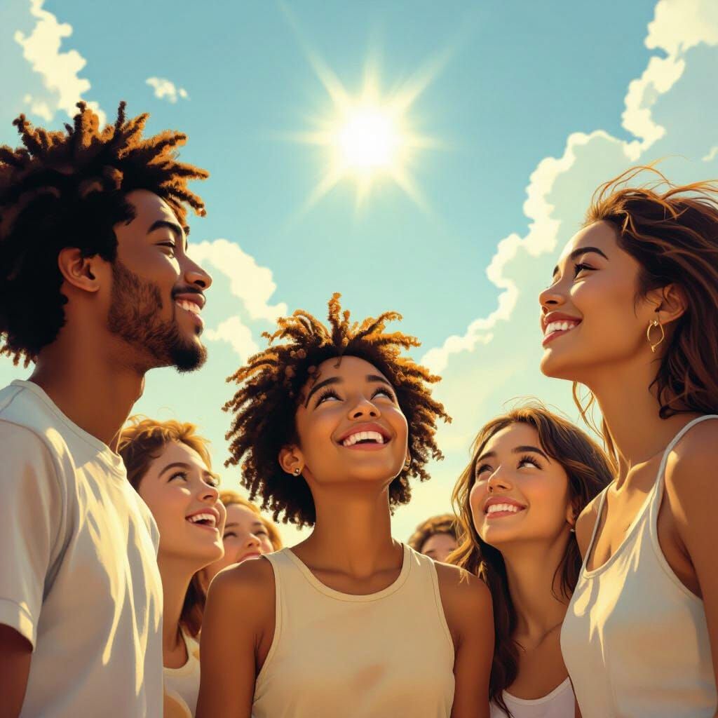 Optimistic Youth in Golden Hour Light