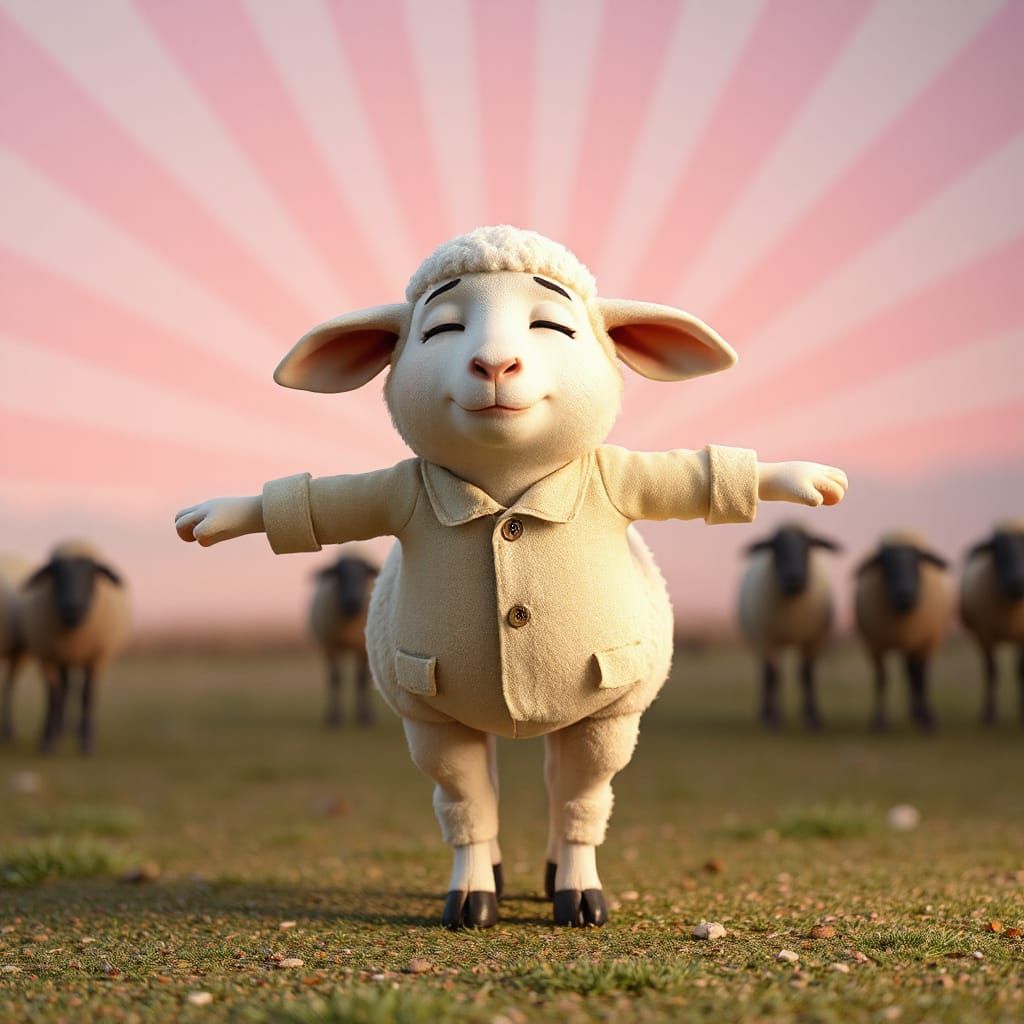 Sleepwalking Sheep in Pajamas: Pixar Style