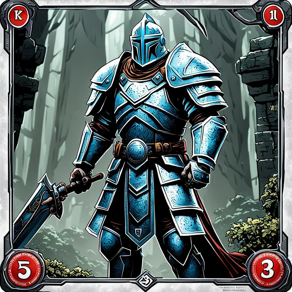 Knight Trading Card Illustration