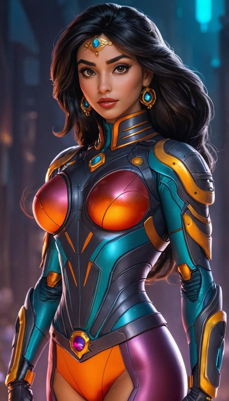 Princess Jasmine in Futuristic High Tech Power Suit