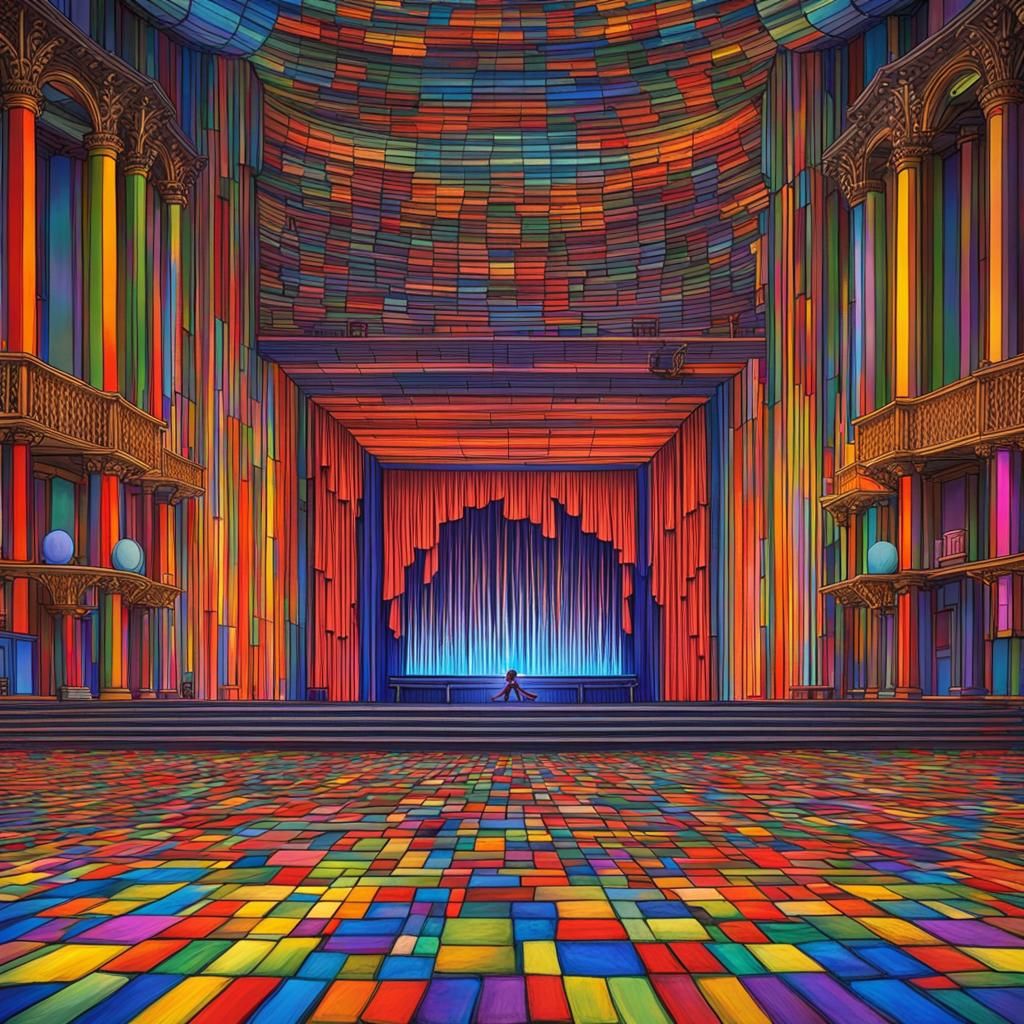 Mystical Bioluminescent Concert in Metaphysical Style