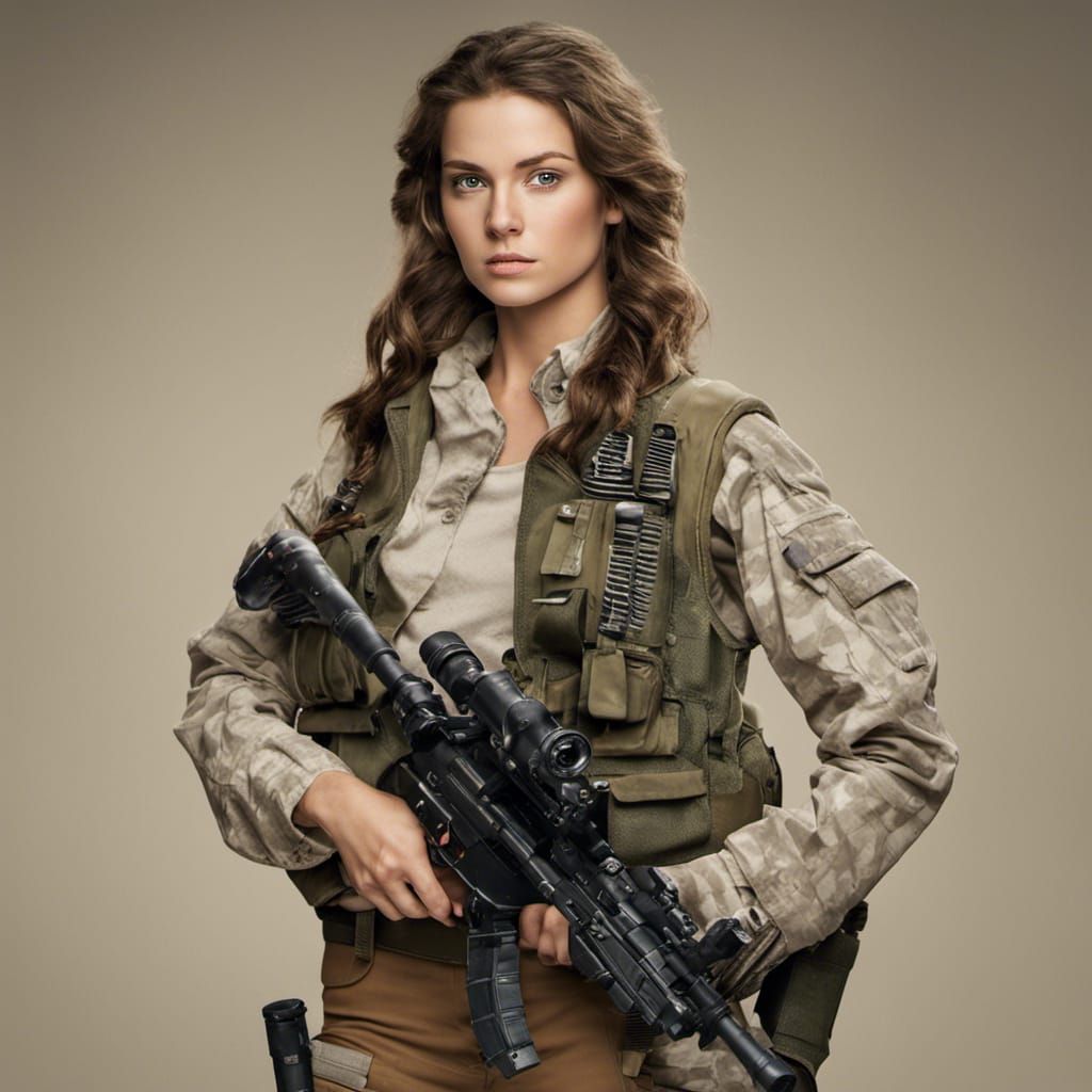 Star Wars Girl with Sniper Rifle Portrait