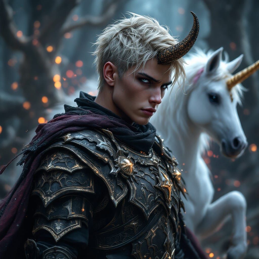 Goth Barbarian Warrior in Fantasy Wonderland