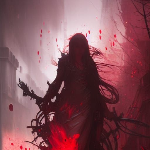 Raining Blood Dark Fantasy Concept Art