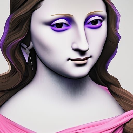Pink and Purple Mona Lisa Concept Art