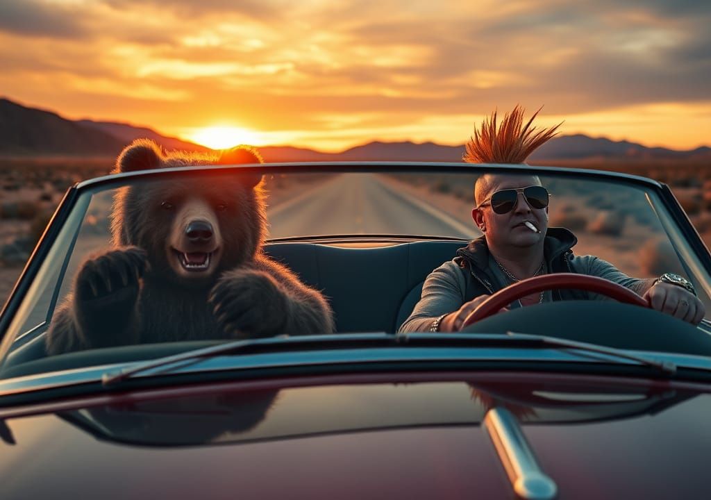 Fozzy Bear and Punk Rocker Road Trip