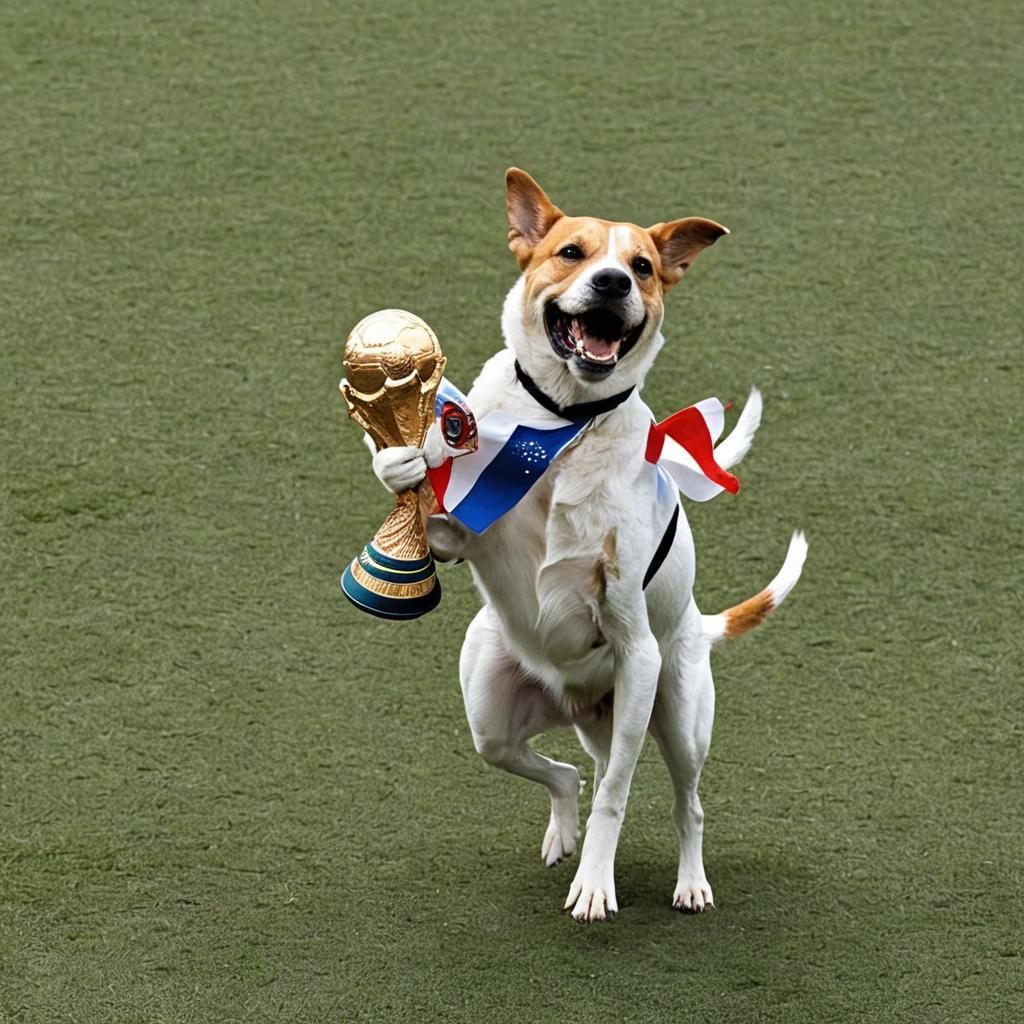 Dog Wins the World Cup: A Champion's Image