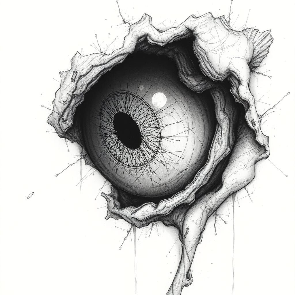 Hyperdetailed Charcoal Drawing with Expressive Textures