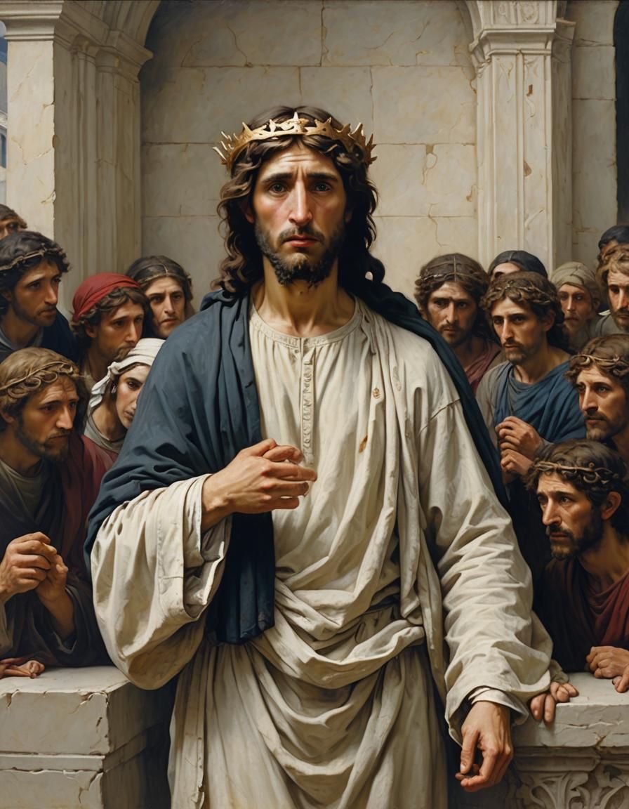 Ecce Homo in French Academic Classical style of William-Adol...