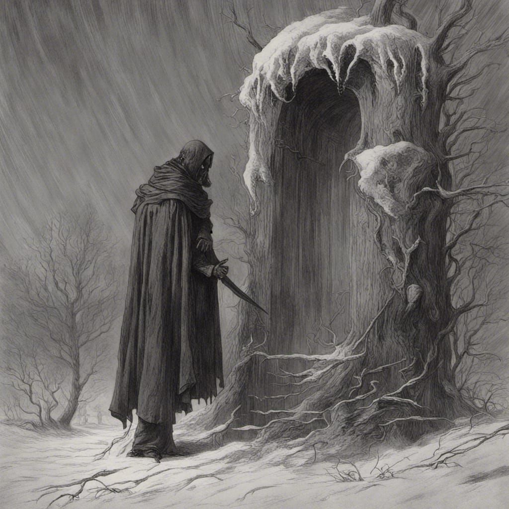 Solitude in Shadow: A Gothic Horror Illustration