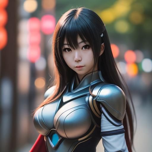Japanese Superheroine in Professional Photo