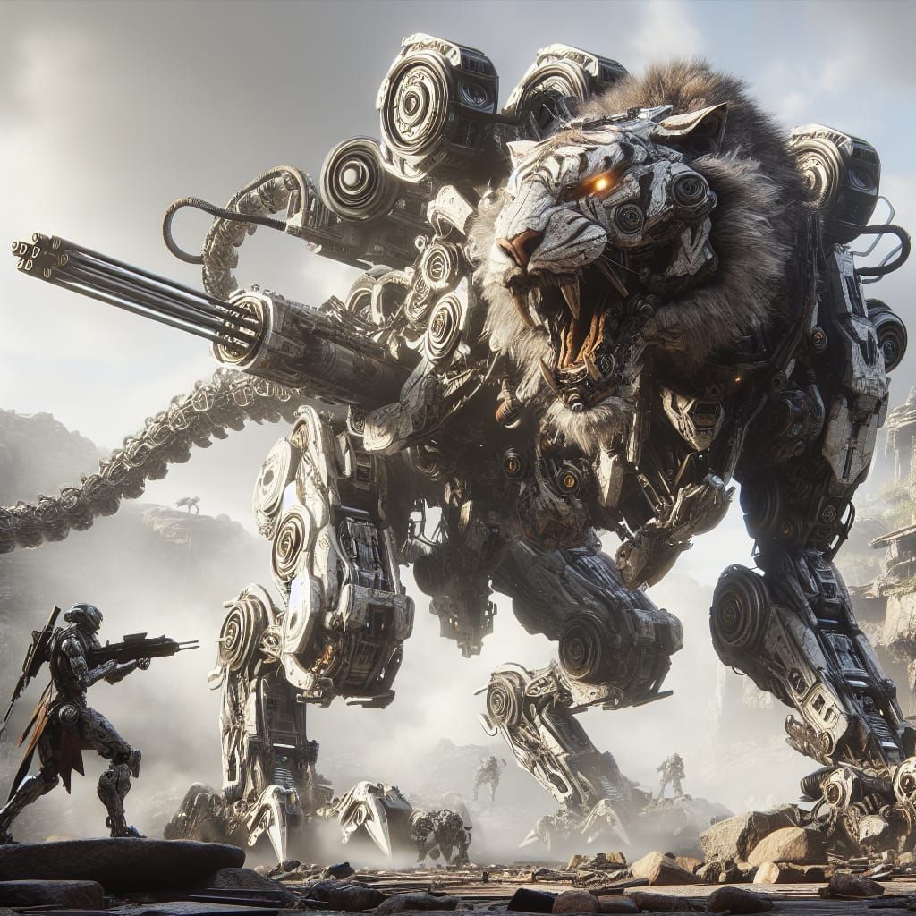 Tiger Mech vs Knight Leviathan in Apocalyptic Battle