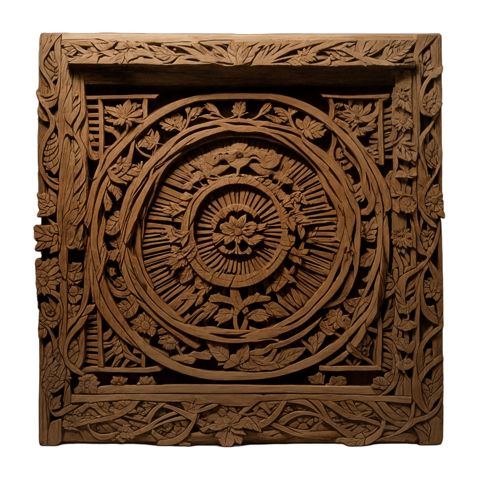 Wooden Oak Scene in Whittled Wonder Style