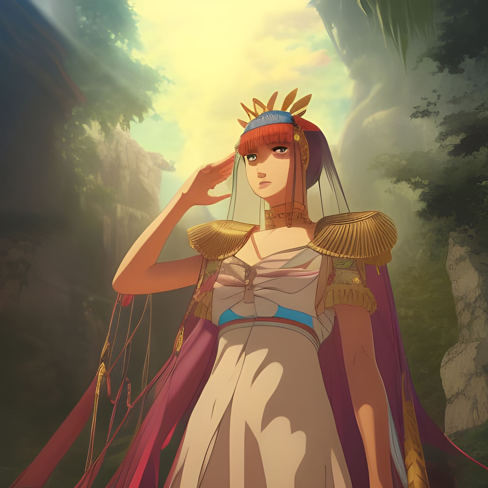 Cleopatra in Anime Style, Deep Color 8k Resolution