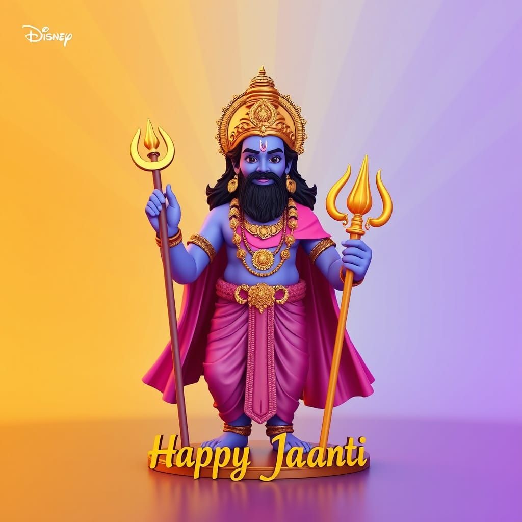 Surreal Mahavir Jayanti Reimagined in Vibrant 3D Digital Art