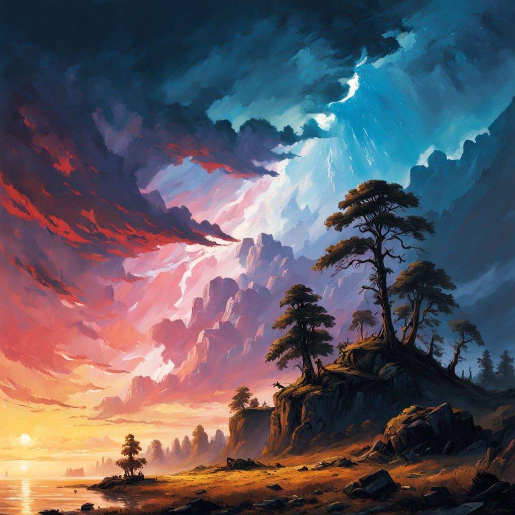 Landscape Art in Hyperrealism Style