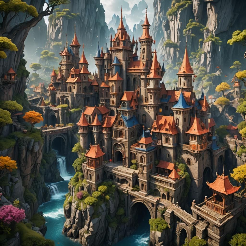 Fantastical Matte Painting in Deep Color