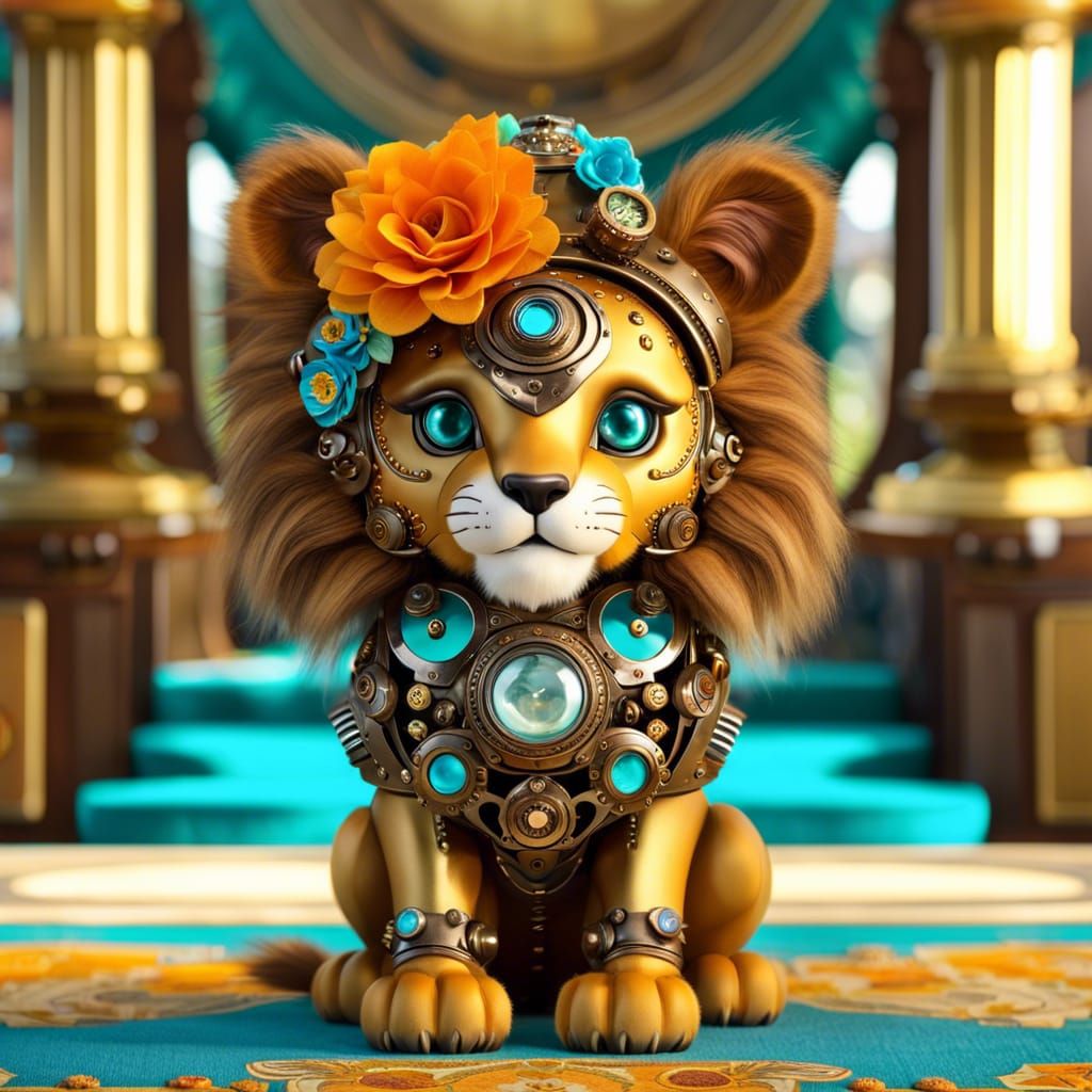 Steampunk Lion Cub