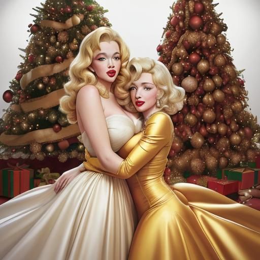 Marilyn and Catherine: Christmas Glamour Portrait