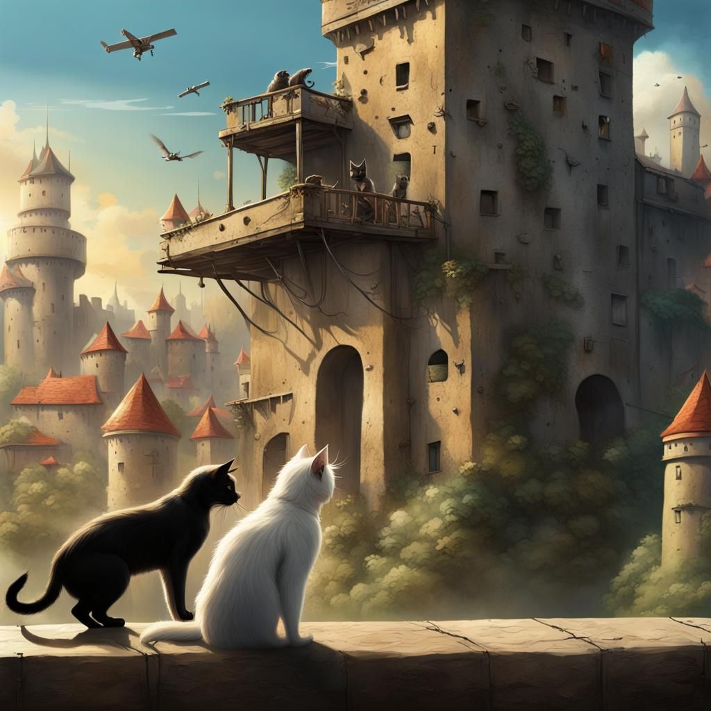 Cat and Dog Infiltration: Fantasy Concept Art