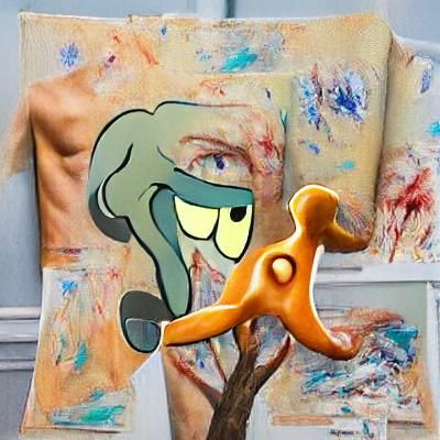 Squidward Tentacles: A Bold Digital Rendering