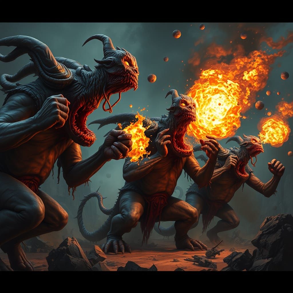 Gluttonous Demons Hurl Explosive Flesh Fireballs