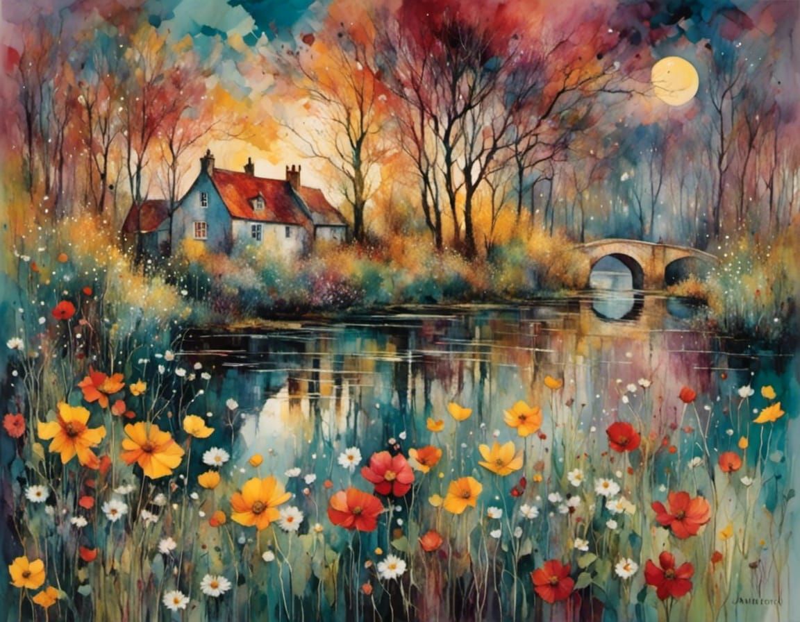 Ethereal Woman Portrait in Dreamlike Style