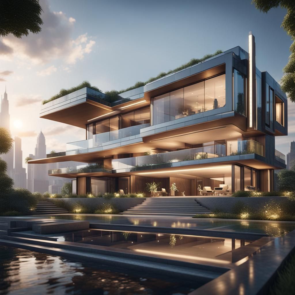 Extremely Expensive Modern Mansion with City View