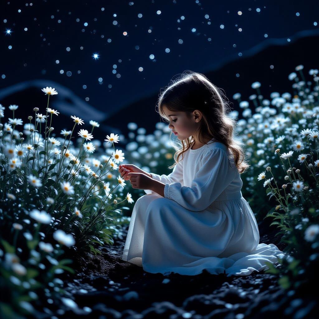 Lunar Dreamer in Starry Garden