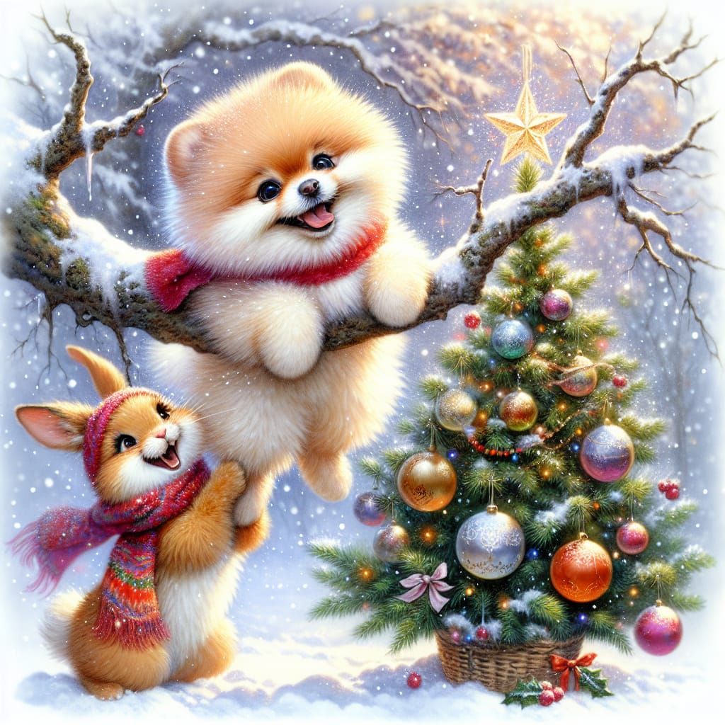 Winter Wonderland in English Watercolor Style