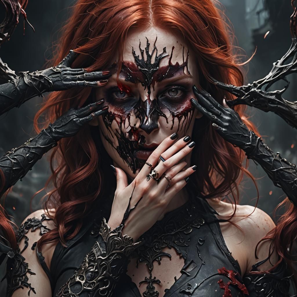 Bleeding Heart in Darkness: Detailed Matte Painting