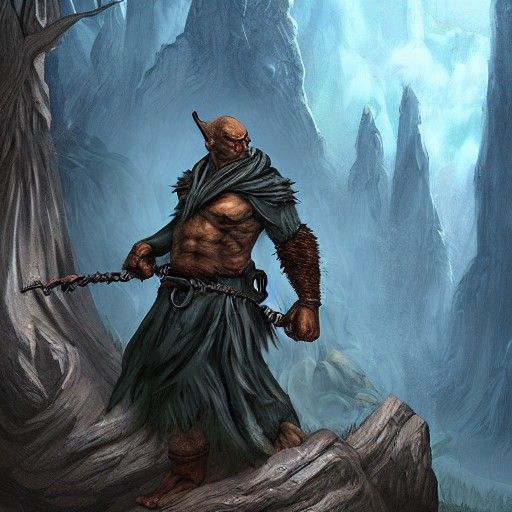 Orc Monk Transformation: Detailed Matte Painting