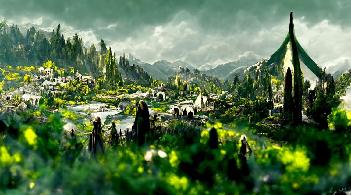 Lush Ithilien Landscape Concept Art in 4K