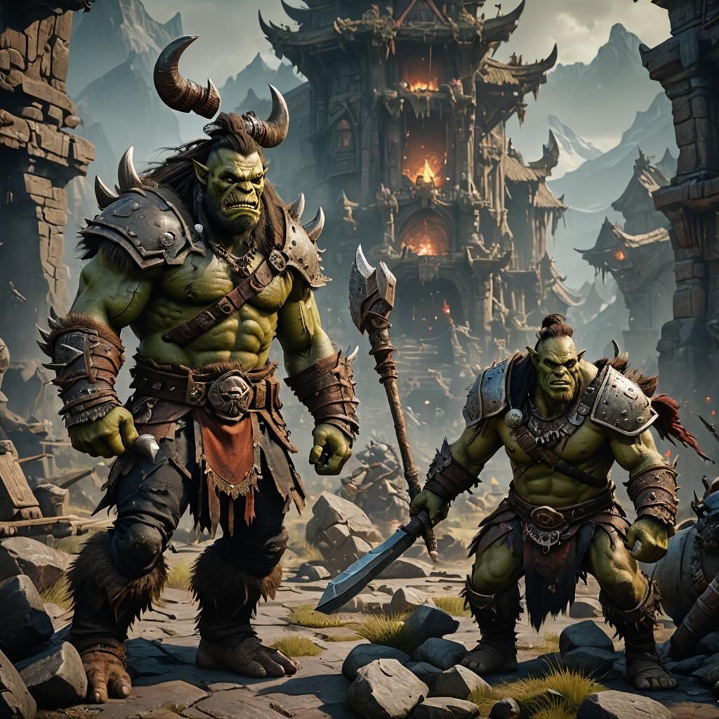 Orc Barbarian Matte Painting in Unreal Engine