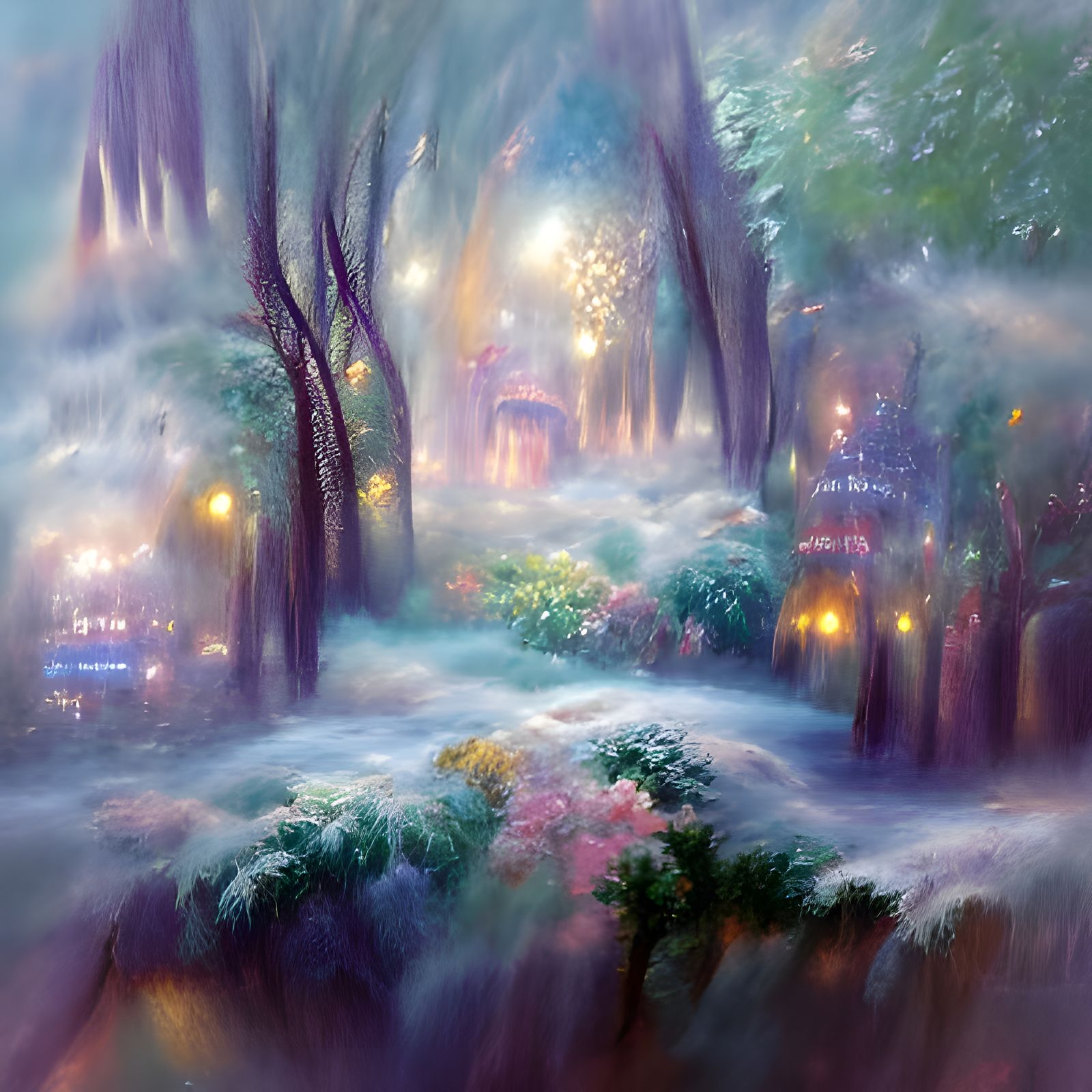 Ethereal Sparkly Forest in a Fantasy Style