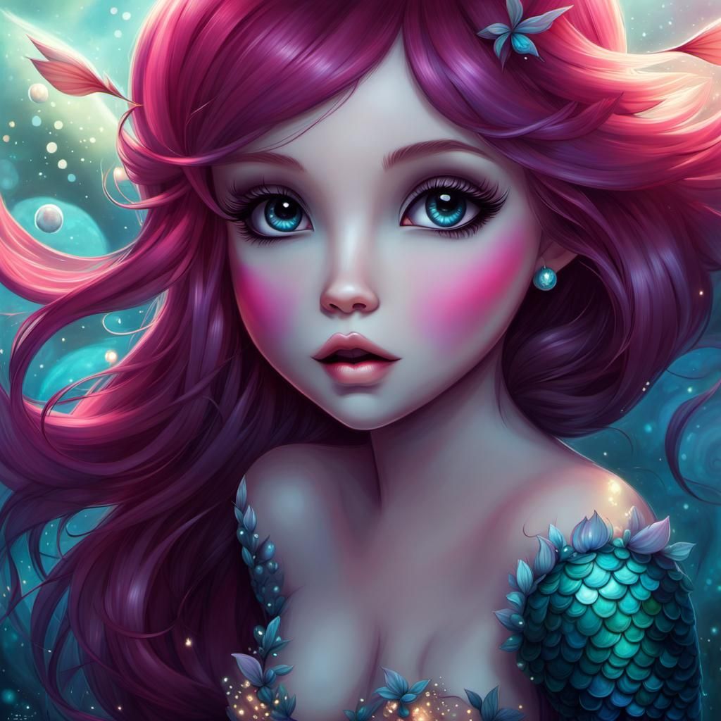 Fairy Mermaid in Digital Art Style